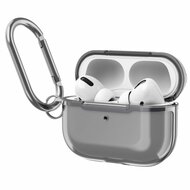 AirPods Pro / AirPods Pro 2 hoesje - TPU - Split series - Zwart (transparant) afbeelding