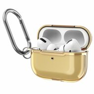 AirPods Pro / AirPods Pro 2 hoesje - TPU - Split series - Goud (transparant) afbeelding