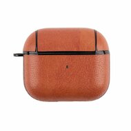 AirPods 3 hoesje - Leder - Leather series - Oranje afbeelding