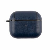 AirPods 3 hoesje - Leder - Leather series - Blauw afbeelding