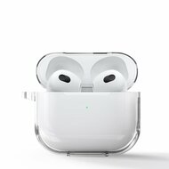 AirPods 3 hoesje - TPU - Transparant - Met bevestigingsclip afbeelding