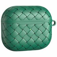 AirPods 3 hoesje - TPU - Woven series - Groen afbeelding
