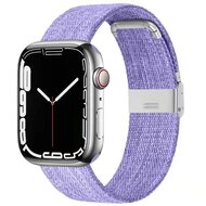 Canvas Limited Edition bandje - Paars - Geschikt voor Apple Watch 42mm / 44mm / 45mm