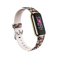 Fitbit Luxe - Sportbandje met print - Maat: Small - Schedeltjes