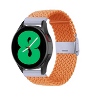 By Qubix Samsung Galaxy Watch Active 2 bandje  - Braided bandje - Oranje - Bandbreedte: 20mm Horlogeband smartwatch band bandjes