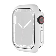 By Qubix Apple Watch 41mm Hard case (open front) - Wit - Geschikt voor Apple Watch 41mm hoesje - screenprotector - Bescherming iWatch - Bescherm