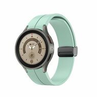 By Qubix Samsung Galaxy Watch 4 bandje - 40mm & 44mm - D-buckle sportbandje - Lichtgroen - Bandbreedte: 20mm Horlogeband smartwatch band bandjes