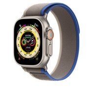 Trail bandje - Bruin / blauw - Geschikt voor Apple Watch 42mm / 44mm / 45mm / 49mm