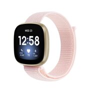 Fitbit Versa 3/4 & Sense 1/2 - Sport loop bandje - Lichtroze