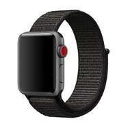 Sport Loop bandje - Zwart / Oranje - Geschikt voor Apple Watch 38mm / 40mm / 41mm