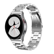 By Qubix Samsung Galaxy Watch 4 - 40mm / 44mm - Stalen schakelband - Zilver - Bandbreedte: 20mm