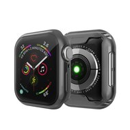 Siliconen case (volledig beschermd) 44mm - Zwart - Geschikt voor Apple watch 44mm