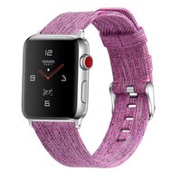 Canvas nylon bandje - Paars - Geschikt voor Apple Watch 44mm / 45mm / 46mm / 49mm afbeelding