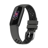 Fitbit Luxe - Siliconen sportbandje - Maat: Large - Zwart afbeelding