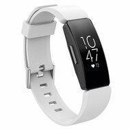 Fitbit Inspire 1 / HR / Ace 2 siliconen bandje met gesp - Maat: Large - wit afbeelding