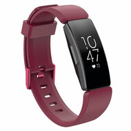Fitbit Inspire 1 / HR / Ace 2 siliconen bandje met gesp - Maat: Small - wijnrood afbeelding