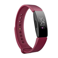 Fitbit Inspire 1 / HR / Ace 2 siliconen bandje - Maat: Large - Bordeaux afbeelding