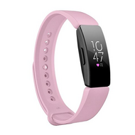 Fitbit Inspire 1 / HR / Ace 2 siliconen bandje - Maat: Large - Baby roze afbeelding