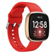Fitbit Versa 3 & 4 / Sense 1 & 2 - Siliconen bandje - Rood afbeelding