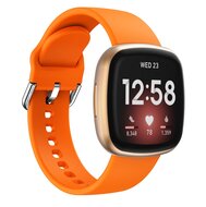 Fitbit Versa 3 & 4 / Sense 1 & 2 - Siliconen bandje - Oranje afbeelding