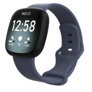 Fitbit Versa 3 & 4 / Sense 1 & 2 Sportbandje - Grijsblauw - Maat: S/M afbeelding