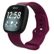 Fitbit Versa 3 & 4 / Sense 1 & 2 Sportbandje - Wijnrood - Maat: S/M afbeelding
