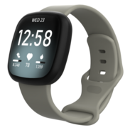 Fitbit Versa 3 & 4 / Sense 1 & 2 Sportbandje - Grijs - Maat: S/M afbeelding