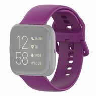 Fitbit Versa 1 / 2 & Lite siliconen sportbandje met gespsluiting - Paars - Maat: Large afbeelding
