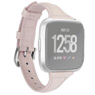 Fitbit Versa 1 / 2 & Lite bandje TPU leer - Zacht roze afbeelding