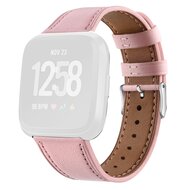 Fitbit Versa 1 / 2 & Lite leren bandje - Oudroze afbeelding