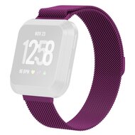 Fitbit Versa 1 / 2 & Lite milanese bandje - Maat: Large - Paars afbeelding
