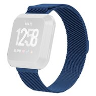Fitbit Versa 1 / 2 & Lite milanese bandje - Maat: Large - Donkerblauw afbeelding