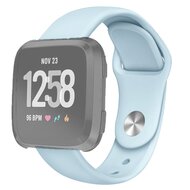 Fitbit Versa 1 / 2 & Lite siliconen bandje - Maat: Large - Lichtblauw afbeelding