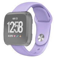 Fitbit Versa 1 / 2 & Lite siliconen bandje - Maat: Large - Lila afbeelding
