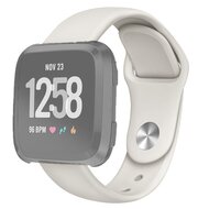 Fitbit Versa 1 / 2 & Lite siliconen bandje - Maat: Small - Ecru afbeelding