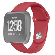 Fitbit Versa 1 / 2 & Lite siliconen bandje - Maat: Small - Rood afbeelding