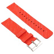 Canvas nylon bandje Fitbit Versa 1 / 2 & Lite - Rood / Zilver afbeelding