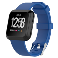 Fitbit Versa 1 / 2 & Lite rubberen sport bandje - Donker blauw afbeelding