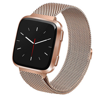 Fitbit Versa 1 / 2 & Lite milanese bandje - Maat: Large - Champagne Goud afbeelding