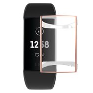 Fitbit Charge 3 &4 Case (volledig beschermd) - Rosegoud afbeelding