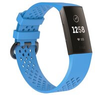 Fitbit Charge 3 & 4 sport bandje - Maat: Large - Blauw afbeelding