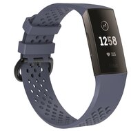 Fitbit Charge 3 & 4 sport bandje - Maat: Large - Grijs/paars afbeelding