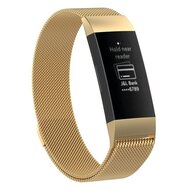 Fitbit Charge 3 & 4 milanese bandje - Maat: Small - Goud afbeelding