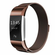 Fitbit Charge 2 milanese bandje - Maat: Small - Bruin afbeelding