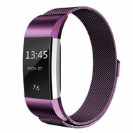 Fitbit Charge 2 milanese bandje - Maat: Large - Paars afbeelding