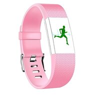 Fitbit Charge 2 sportbandje - Maat: Large - Lichtroze afbeelding