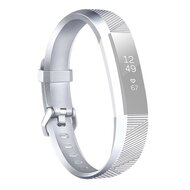 Fitbit Alta Siliconen bandje - Maat: Large - Zilver afbeelding