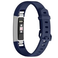 FitBit Alta HR siliconen bandje met gesp - Maat: Large - Donkerblauw afbeelding