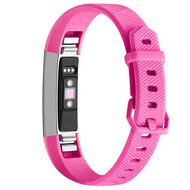 FitBit Alta HR siliconen bandje met gesp - Maat: Large - Roze afbeelding