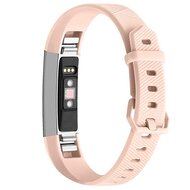 FitBit Alta HR siliconen bandje met gesp - Maat: Large - Beige afbeelding